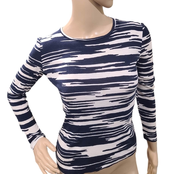 Tory burch/ Tara space- dyed long sleeve tee, size xsmall, 100 % Cotton. - Picture 2 of 4